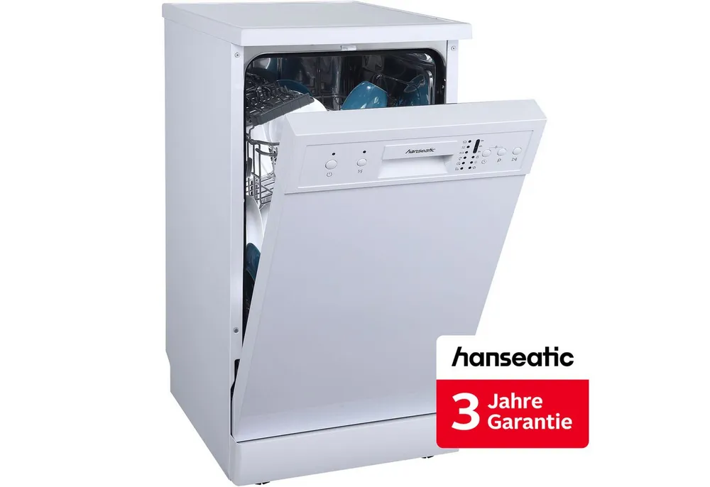 Hanseatic Standgeschirrspüler HG4585E97636W, 9 Maßgedecke, inkl. 3 Jahre Herstellergarantie