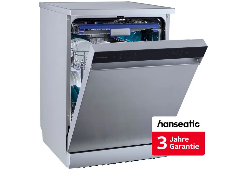 Hanseatic Standgeschirrspüler HG6085B14U7609WS, 14 Maßgedecke, inkl. 3 Jahre Herstellergarantie