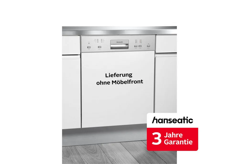 Hanseatic teilintegrierbarer Geschirrspüler HGTI6082D137709HS, 14 Maßgedecke, inkl. 3 Jahre Herstellergarantie