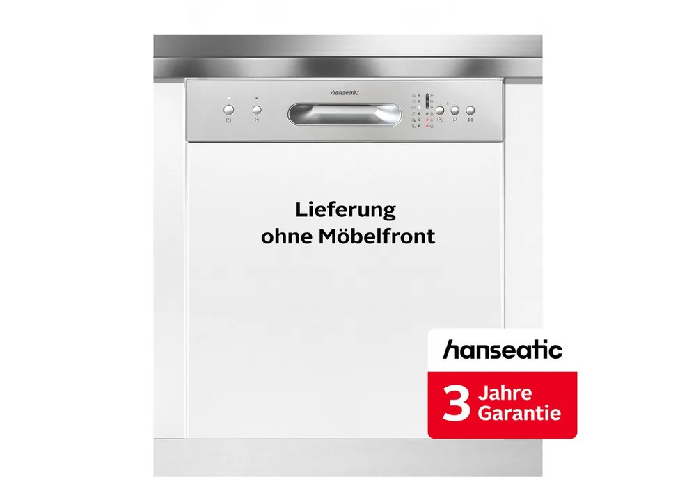 Hanseatic teilintegrierbarer Geschirrspüler HGTI6082E127735BS, 12 Maßgedecke, inkl. 3 Jahre Herstellergarantie