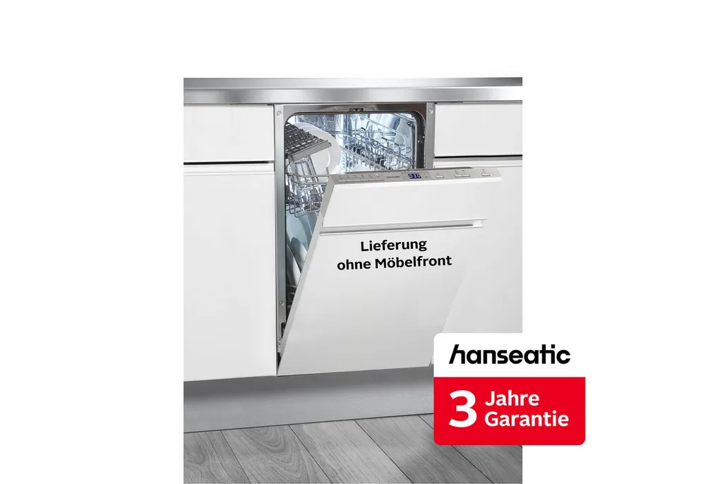 Hanseatic vollintegrierbarer Geschirrspüler HGVI4582E107714IS, 10 Maßgedecke, inkl. 3 Jahre Herstellergarantie