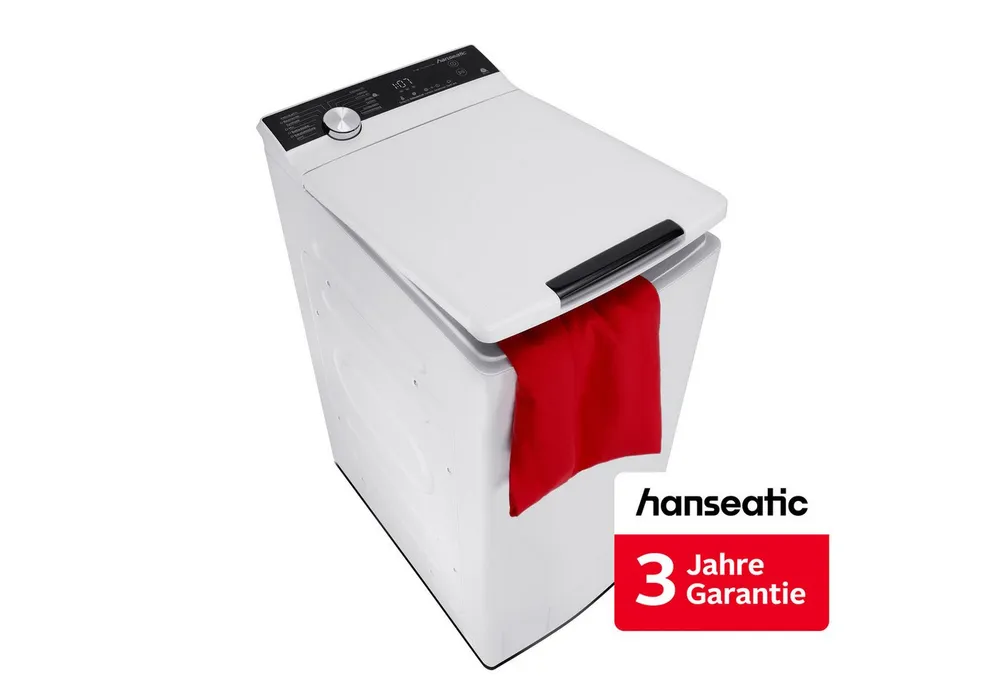 Hanseatic Waschmaschine Toplader HTWK813A, 8 kg, 1300 U/min, inkl. 3 Jahre Herstellergarantie