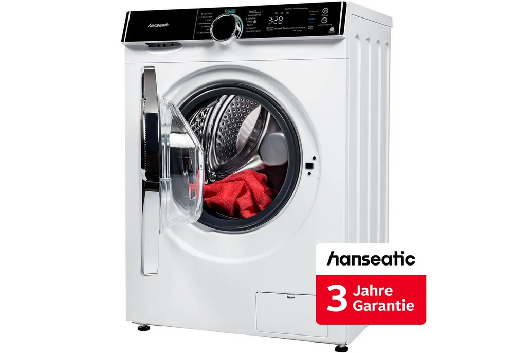Hanseatic Waschtrockner HWDK86AD, 8 kg, 6 kg, 1400 U/min, inkl. 3 Jahre Herstellergarantie