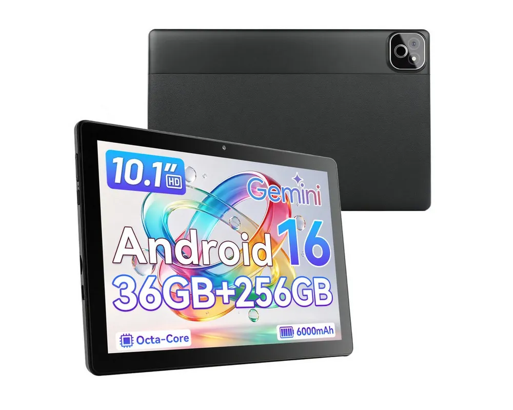 Happybe 10 Zoll Android 16 Octa-Core 36(6+30)GB RAM 256GB 6000 mAh HD 1280×800 Tablet (10.1", 256 GB, Android)