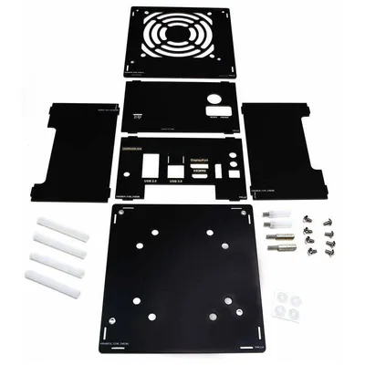 Gehäuse Hardkernel G230913102482 Kompatibel Odroid-H4/H4+/H4 Ultra Schwarz Kunststoff