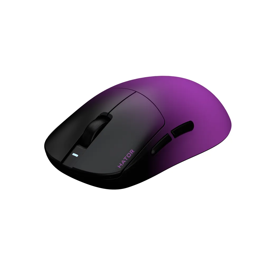 Maus Hator Quasar 3 Ultima Wireless 30000 DPI Schwarz Violett Akku