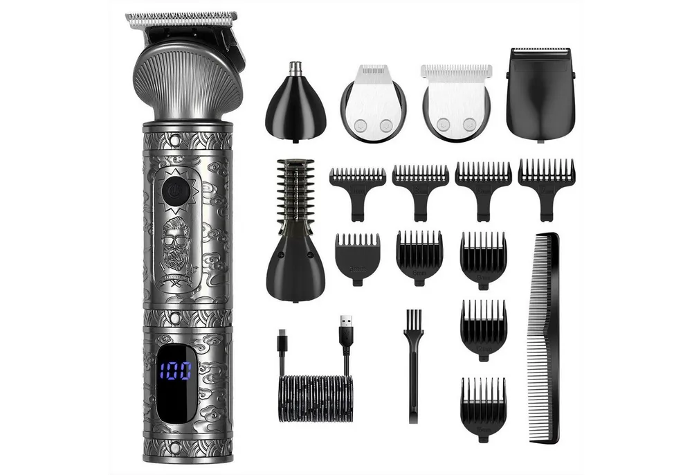 HATTEKER Bartschneider RFC5618, Haarschneider, Multifunktionaler Trimmer 6in1