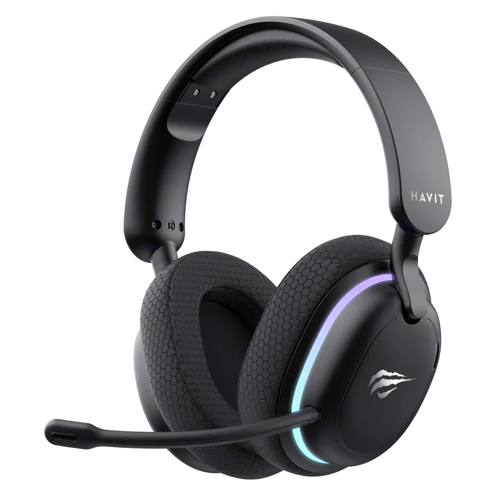 Kopfhörer Havit 6939119040000 kabellos und kabelgebunden USB-C Bluetooth Gaming mit Noise Cancelling Schwarz
