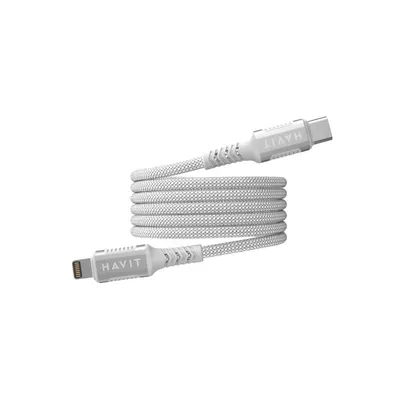Kabel Havit 6939119077570 1 m Lightning USB C Silber Weiss 4 mm