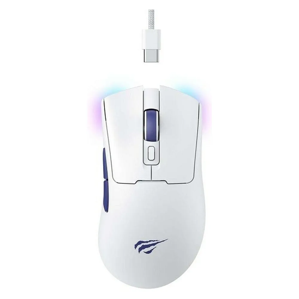 Maus Havit 6950676229837 Wireless/Bluetooth/USB 10000DPI Weiß 7 Tasten RGB