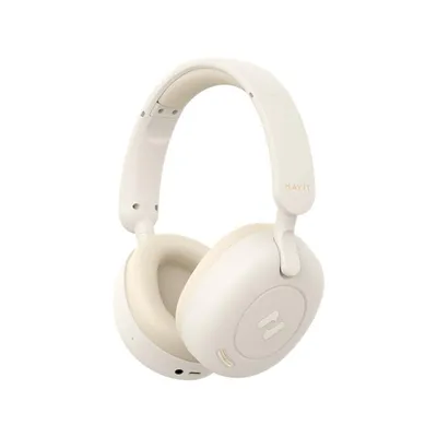 Kopfhörer Havit H655BT kabellos und kabelgebunden Bluetooth mit aktiver Geräuschunterdrückung, Mikrofon, Beige