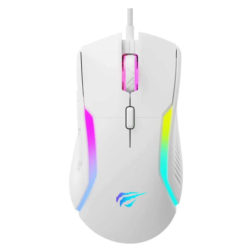 Maus Havit MS1033 USB Typ-A 8000 DPI Weiß 9 programmierbare Tasten Gaming