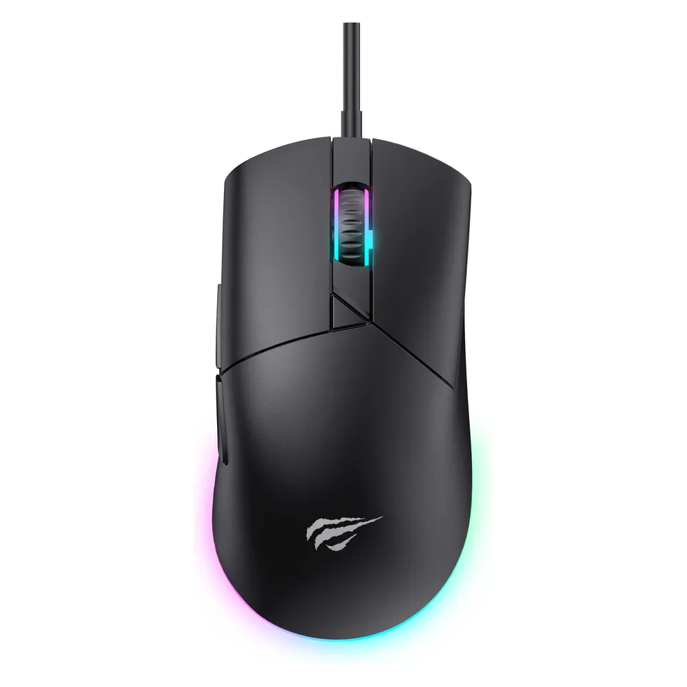 Ratón Havit MS1038 USB 8000 DPI Schwarz RGB 7 Tasten Ambidextrous
