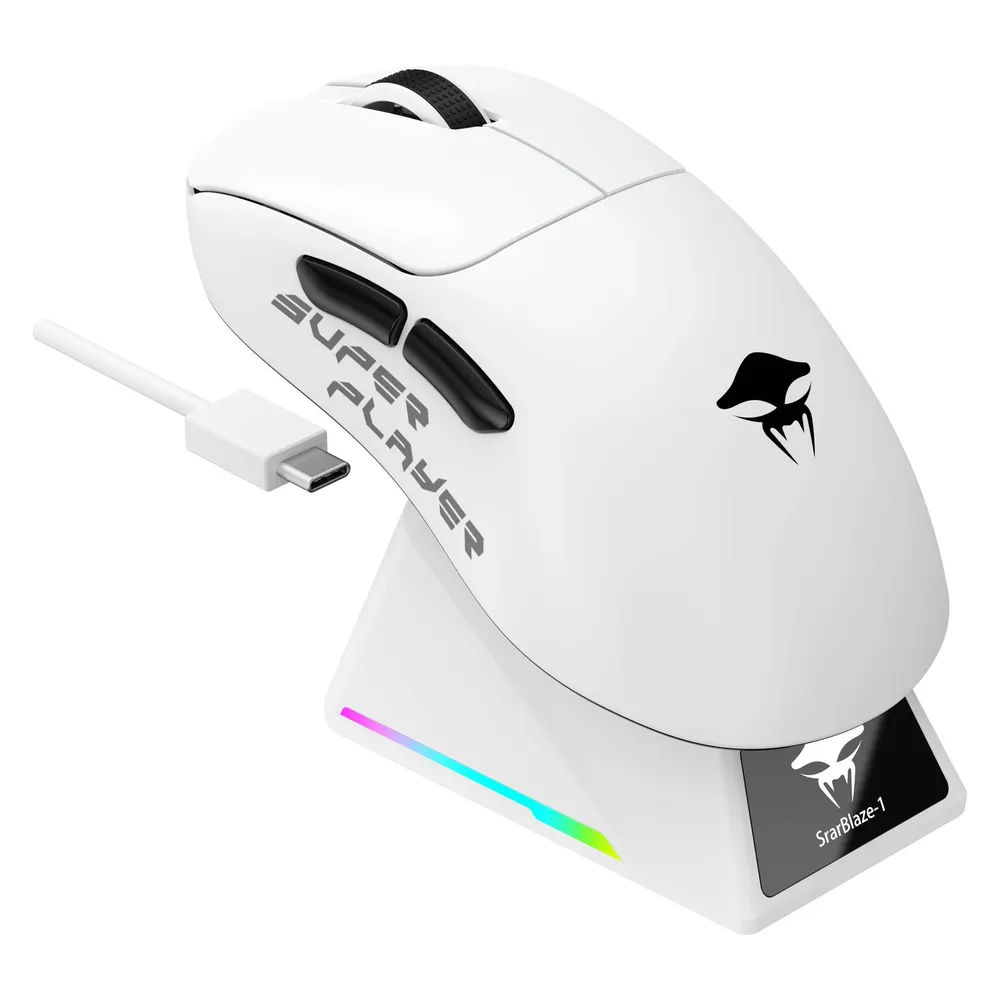 Maus Havit StarBlaze-1 Kabelgebunden & Kabellos 26000 DPI Schwarz Weiß 6 Tasten ABS