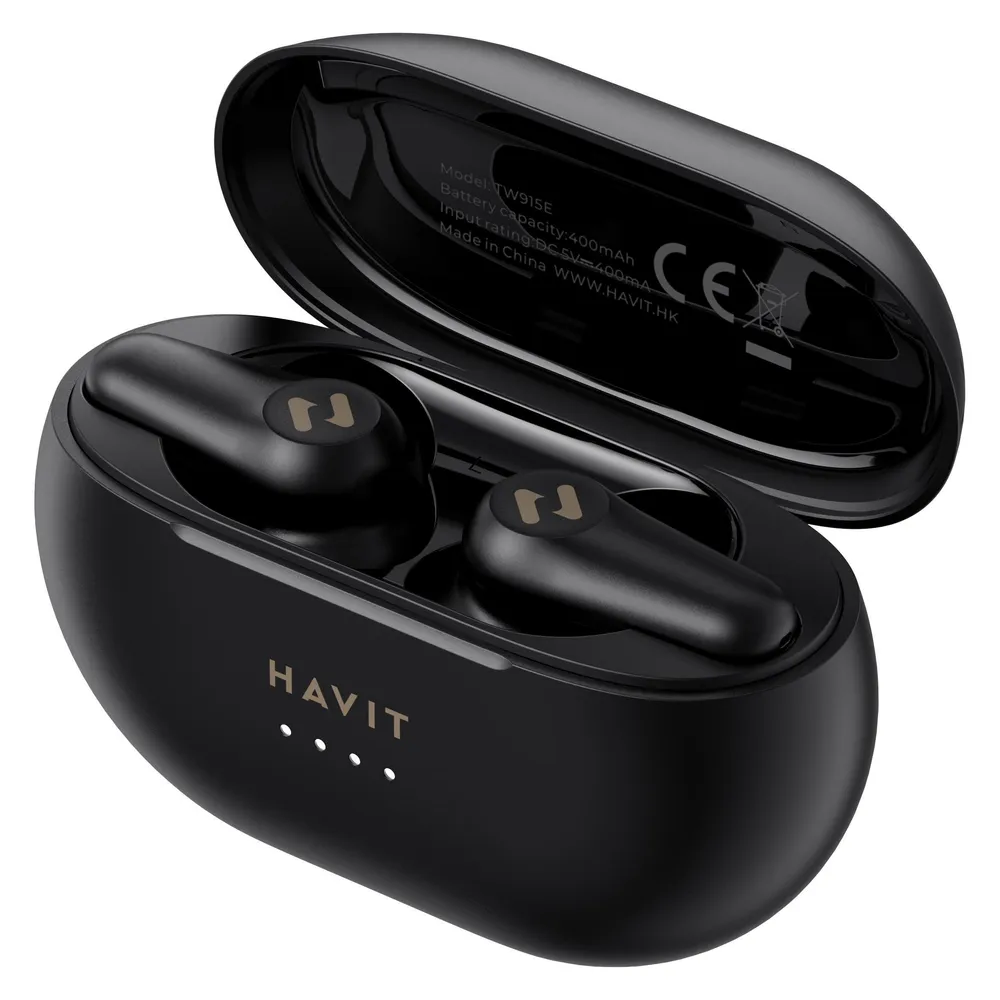 Havit TW915E kabellose In-Ear Kopfhörer True Wireless Stereo Bluetooth 5.2 Musik/Anrufe IPX5 Schwarz