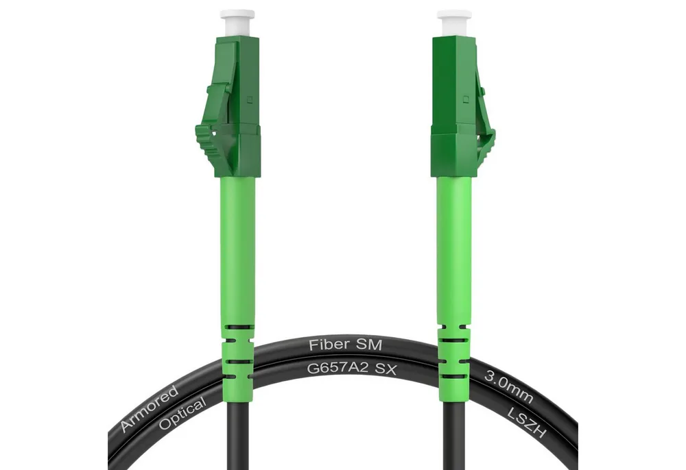 HB-DIGITAL hb-digital LWL Patchkabel OS2 LC/LC gepanzert Simplex 1m Glasfaserkabel, (100 cm), LSZH-Mantel - halogenfrei & flammwidrig