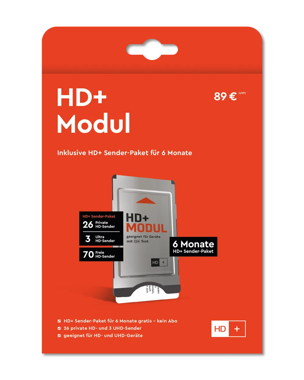 HD+ Modul inkl. 6 Monate HD+ Sender-Paket
