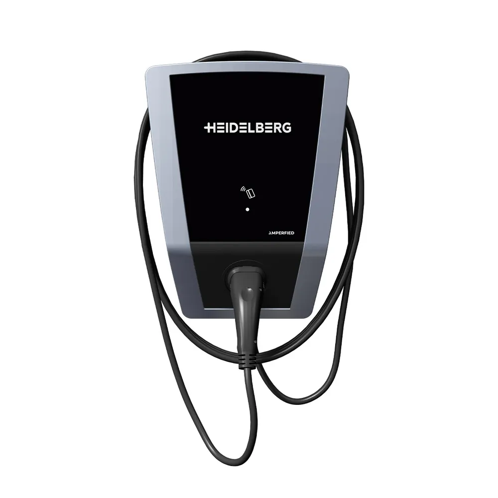 Heidelberg Wallbox Connect.Solar 11kW Typ 2 Ladekabel 5m - Schwarz