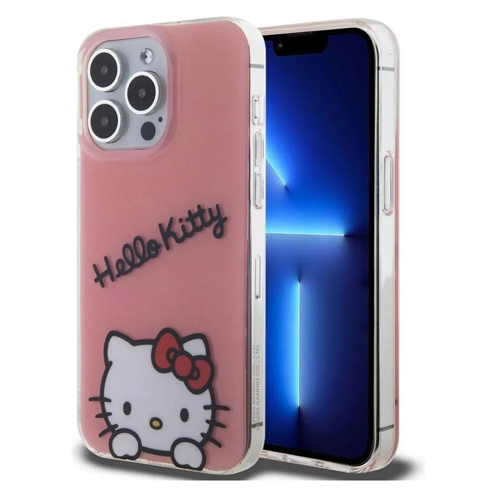Hello Kitty IML Daydreaming Logo Cover Hülle für iPhone 13 Pro - Pink