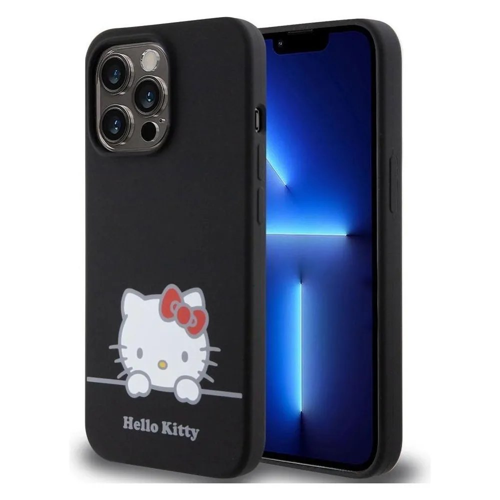 Hello Kitty Liquid Silicone Daydreaming Logo Case for iPhone 13 Pro Black