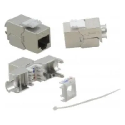 Helos Keystone-Modul Cat 6a 180°, Premium, GHMT zertifiziert, 4PPoE