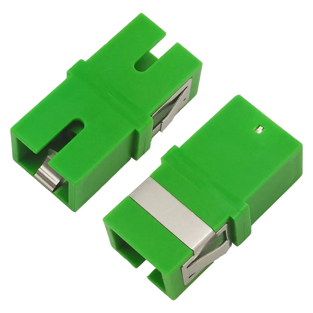 Helos LWL Kupplung SC/APC Simplex mit Laserschutz für FTTH Anschlussdose