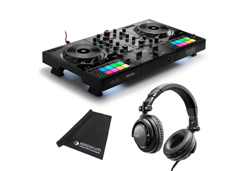 HERCULES DJ Controller Hercules Inpulse 500 DJ Controller mit DJ45 Kopfhörer