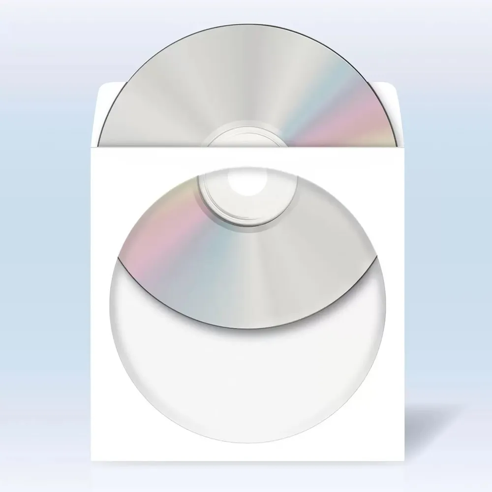 HERMA CD-Hülle | 1141 | Kapazität: 1 CD - weiß (Packung mit 1000)