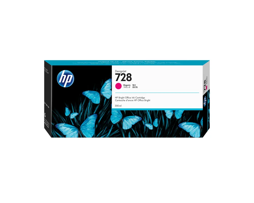 Tintenpatrone Hewlett Packard 728 Magenta 300ml DesignJet T730 T830