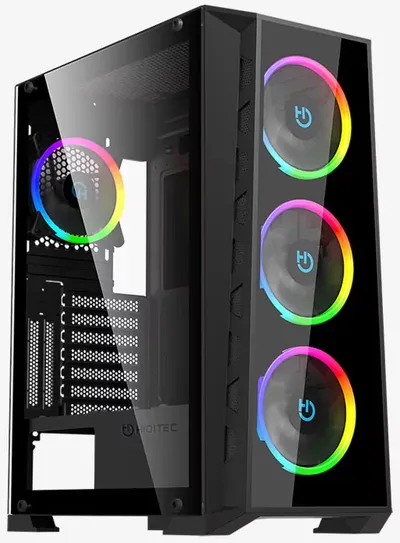 PC-Gehäuse Hiditec MH12 Glass ARGB Cooling E-ATX ATX Micro ATX