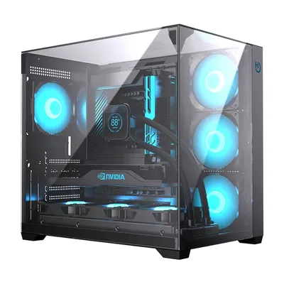 PC-Gehäuse Hiditec SKY Dreifach gehärtetes Glas Hochleistungskühlung PC-Gehäuse Hiditec SKY Dreifach gehärtetes Glas Hochleistungskühlung