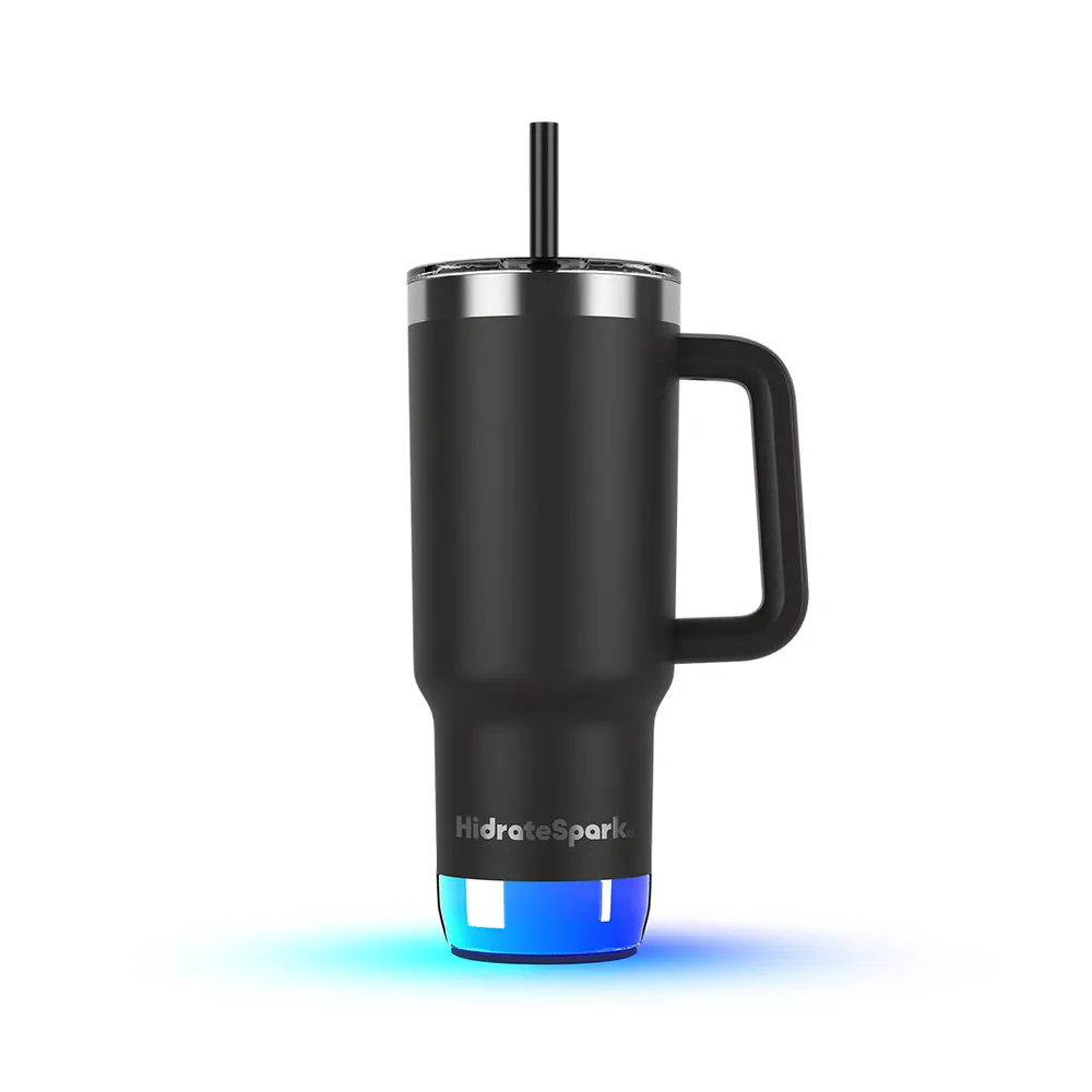 HidrateSpark PRO 2 - Smarte Trinkflasche - Tumbler 887ml - Schwarz