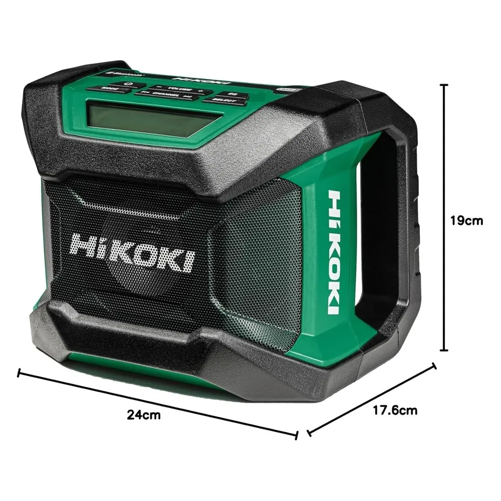 Hikoki UR18DA Akku Baustellenradio (DAB+, Bluetooth) 18V+MV (Basic/Karton)