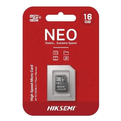Hiksemi Hikvision MicroSD kártya - NEO 16GB microSDHC™, Class 10 and UHS-I, TLC (adapter nélkül)