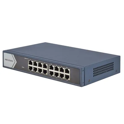 Hikvision DS-3E0516-E(B) 16-Port Gigabit Switch Lüfterloses Metallgehäuse