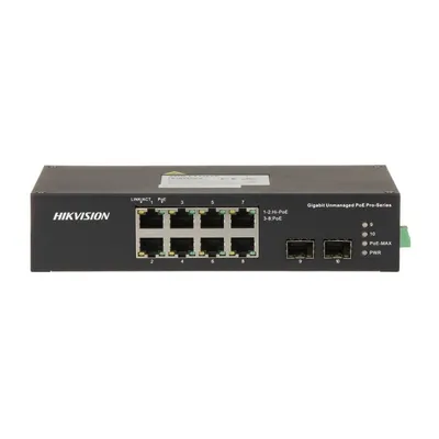 Hikvision DS-3T0510HP-E/HS Switch 8 Gigabit-PoE-Ports 110 W 2 Hi-PoE