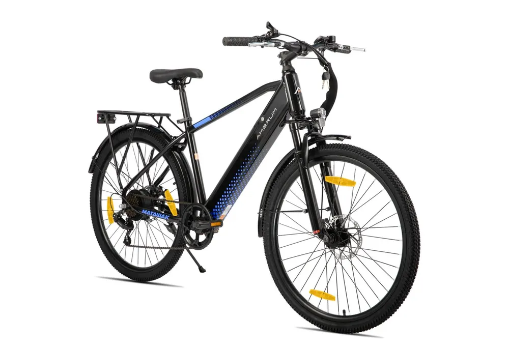 HILAND E-Bike 26" Elektro-Citybike 250W 10,4Ah mit Gepäckträger für Pendeln & Touren, Heckmotor, 374,4 Wh