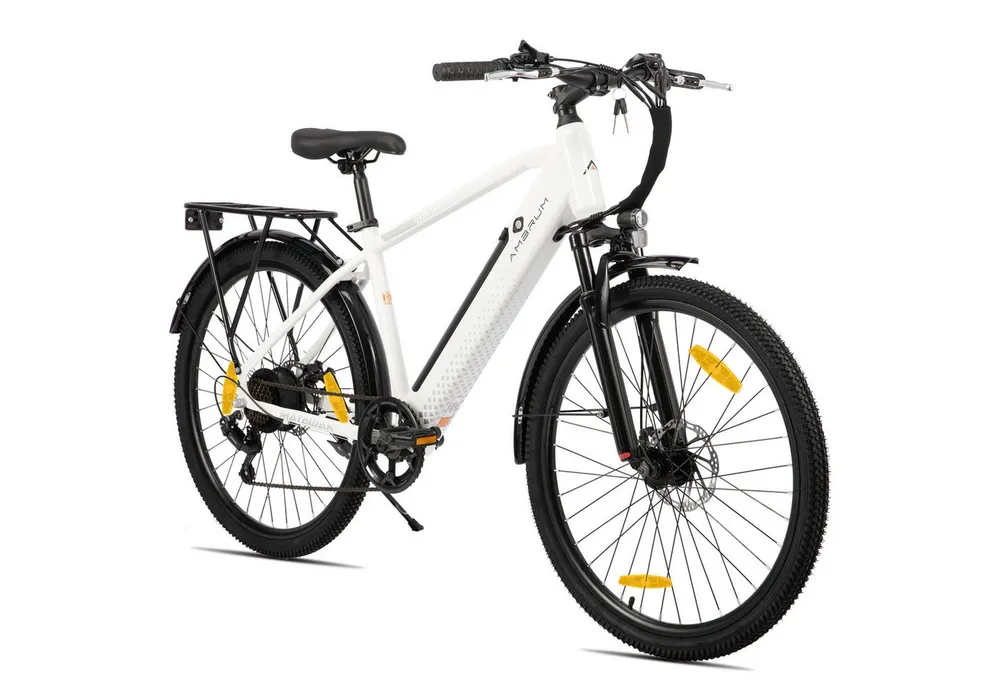 HILAND E-Bike 26" Elektro-Citybike 250W 10,4Ah mit Gepäckträger für Pendeln & Touren, Heckmotor, 374,4 Wh