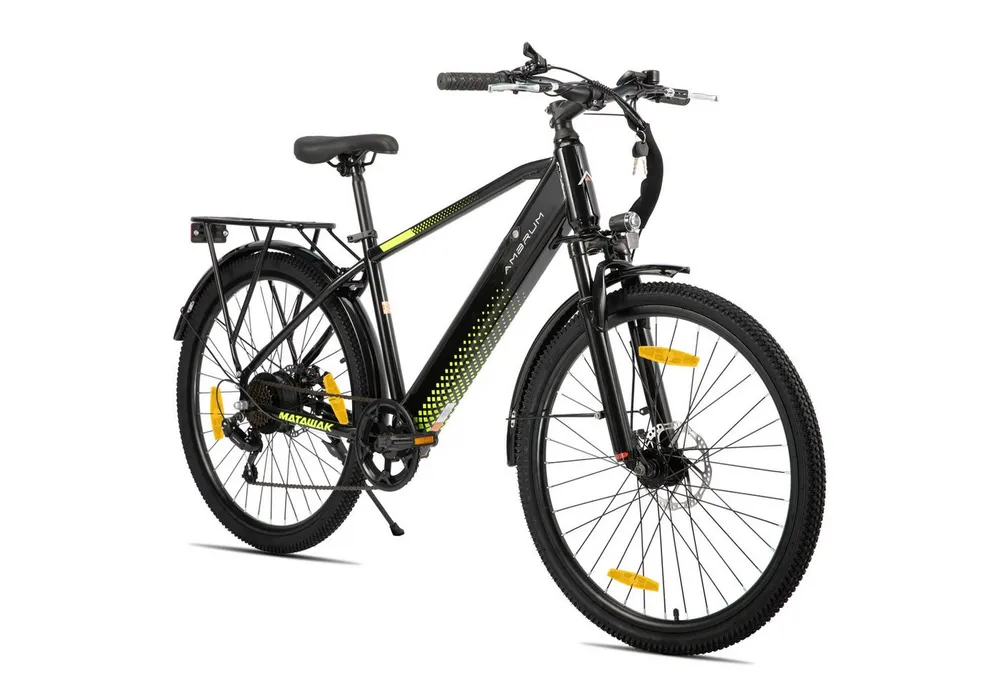 HILAND E-Bike 26" Elektro-Citybike 250W 10,4Ah mit Gepäckträger für Pendeln & Touren, Heckmotor, 374,4 Wh