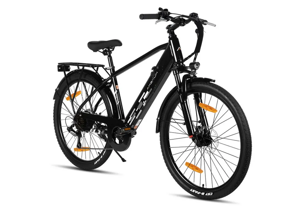 HILAND E-Bike 26 Zoll Elektro-Citybike 250W 7,8Ah Gepäckträger für Pendeln & Touren, Heckmotor