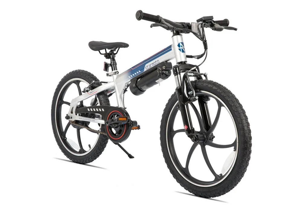HILAND E-Bike Kinder E-Bike 20 Zoll 2 Fahrmodi Einrohrrahmen für Alltag & Freizeit