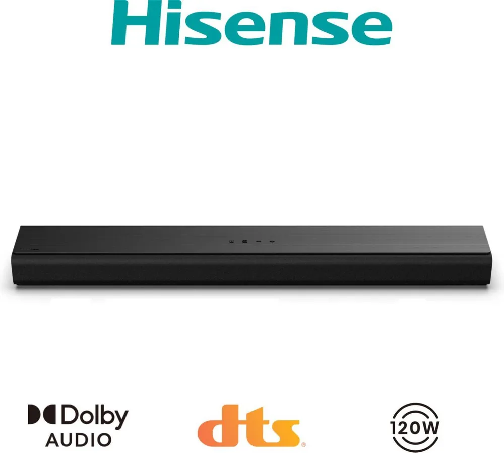 Soundbar Hisense HS1000 2.0 120W Bluetooth HDMI ARC DTS Virtual:X Schwarz