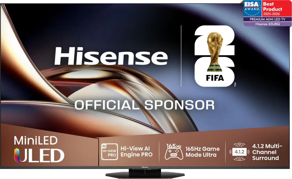 Hisense 65U8Q QLED-Fernseher (164 cm/65 Zoll, 4K Ultra HD, Smart TV)