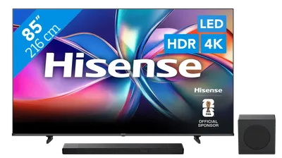 Hisense 85 Zoll QLED E7Q (2025) + Hisense AX3120Q