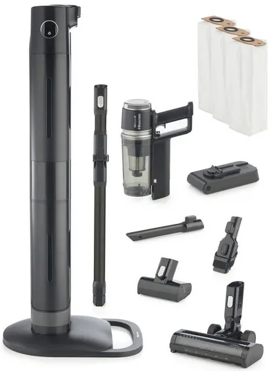 Hisense Akku-Bodenstaubsauger HVC676451DA, 400 W, beutellos, inkl. Reinigungsstation, 400W Leistung, 60min Laufleistung