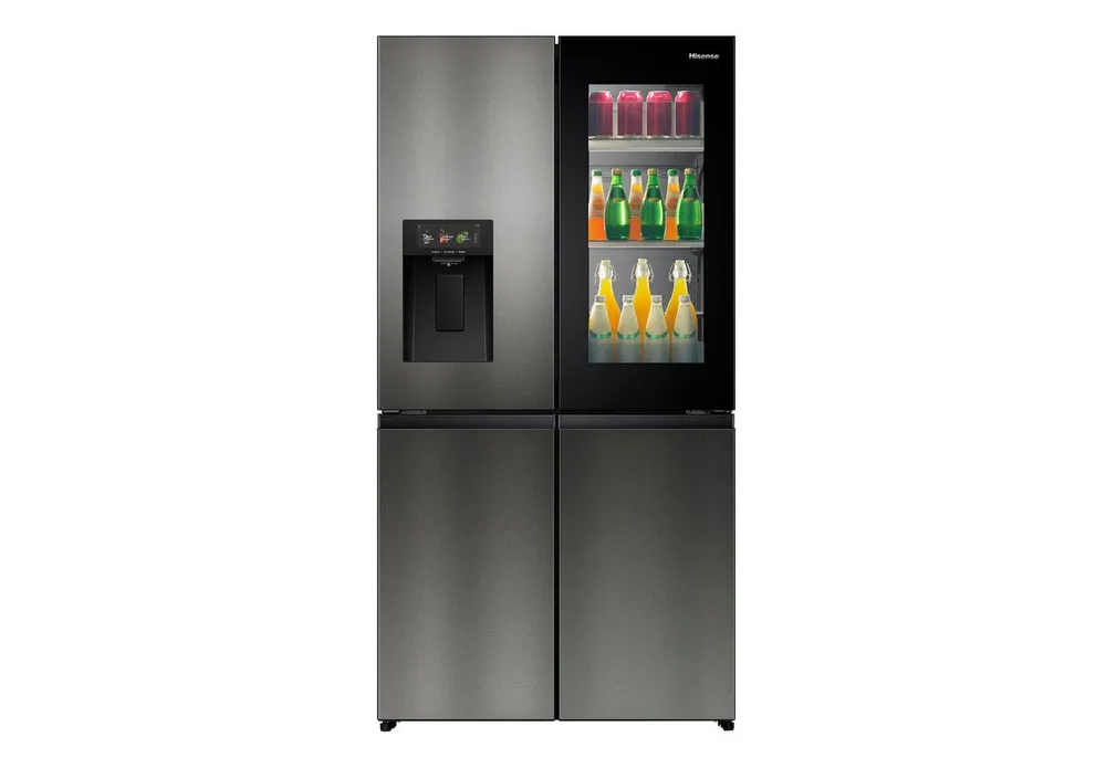 Hisense Multi Door RQ600P7SKE, 179 cm hoch, 91,4 cm breit, PureViewDoor - immer sehen was im Kühlschrank ist
