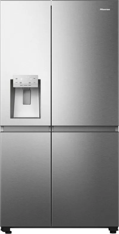 Hisense Side-by-Side RS818N4TIC, 179 cm hoch, 91 cm breit, MetalCooling, No Frost Plus, mit Wassertank, Wifi