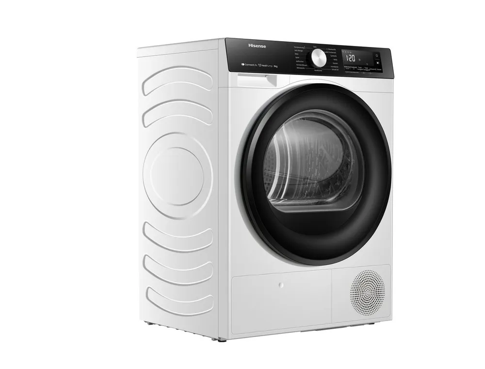 Hisense Wärmepumpentrockner 3S Serie DH3S802BW3, 8kg Fassungsvermögen
