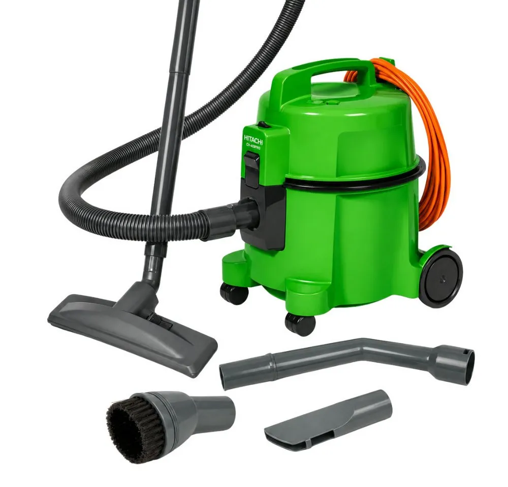 Hitachi Bodenstaubsauger CV-400 PRO GN, beutellos, 7,5L Tank, HEPA, 13m Radius, 880 W, beutellos, 13 m Aktionsradius, Möbel- und Kantenschutz, 7,5 Liter Staubtank