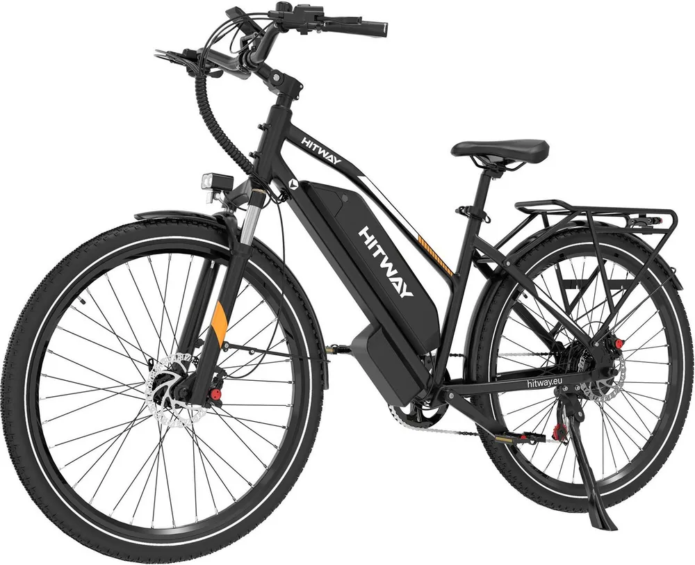 HITWAY E-Bike Cityrad 28 Zoll Elektrofahrrad 48V16Ah Akku max. 70-120km, 7 Gang shimano shimano Schaltwerk, Kettenschaltung, Heckmotor, 768 Wh, Pedelec E-Cityrad für Damen u. Herren mit APP NFC